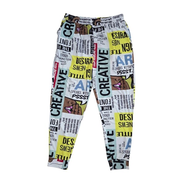 Fire & Fleur Women's 2XL Graphic Editors Journalists Advertising Joggers /Pants - Picture 9 of 16